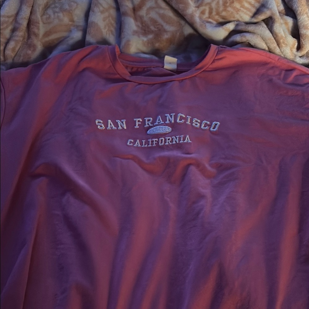 SHEIN Pink Short Sleeve Tee with San Francisco Print
